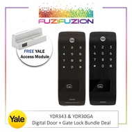 Yale YDR30GA Gate + YDR343 Door Digital Lock Bundle (FREE Yale Access Module)