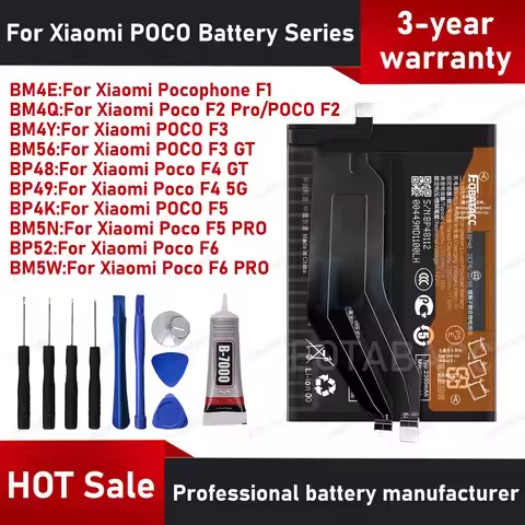 2025 Years New BP4K For Xiaomi Poco F1/F2/F3/F5 PRO/F4 GT/F4 5G/F6 PRO/Poco F5 BP4K BP48 BM5N BM5W B