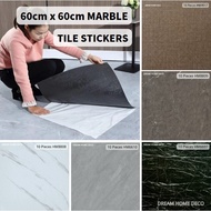 PVC - (10 Keping) 60cm x 60cm Pelekat Lantai Marmer Vinil / Lantai Stiker Rumah / PVC Vinyl Marble F