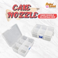 CAKE LAND Cake Nozzle Adjustable Box - 6 Cavity