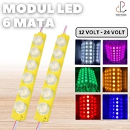 PROMO Lampu LED Modul Module COB 6 Titik 6 Watt 6 Mata Besar 1x6 Bak Putih Merah Hijau Kuning Biru P