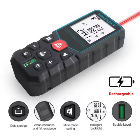 Mileseey X5 Laser Rangefinder 40M 100M,Digital Distance Meter High Precision Tape Measurement Tools.