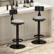 Simple Home Backrest Bar Stool Bar Counter Rotating Bar Stool Bar High Stool