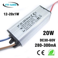 【Worth-Buy】 2pcs 20w High Power Led Driver 12-20x1w 280ma 300ma Dc30-68v Waterproof Ip67 Constant Current Aluminum Led Power Supply