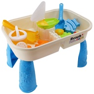 Sand and Water Table Set with Lid Cover Beach Toys Outdoor Garden Kit Kids Summer Beach for Toddlers