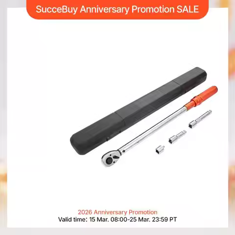 SucceBuy 1/2" 1/4" 3/8" Mechanical Torque Wrench Set Precision Pointer Hand Tools Torque Wrench Work