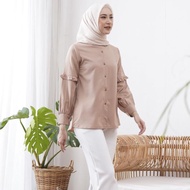 Wulfi Tops Kawai Shirt Beige Shirt