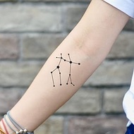 Gemini Constellation Temporary Tattoo Sticker (Set of 2) - www.ohmytat.com