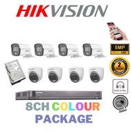 NEW HIKVISION CCTV 8CH Set 3K ColorVu Full Time Colour Audio Hardisk iDS-7208HUHI-M1/S/DS-2CE10KF0T-