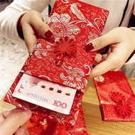 sampul duit raya 2023 money packet Sampul merah bersulam gaya Cina Tahun Baru Cina, sutera mewah, br