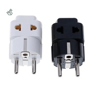 [Boomfashion] 1 to 2 Splitter Germany France 5mm plug to universal UK/US/EU/AU 2/ 3 pin socket [MY]