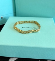 Tiffany 蒂芙尼 T true系列 18k 黃金 T字鏤空手鍊