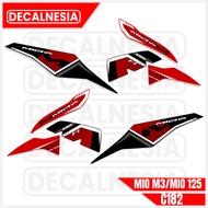 Mio M3 125 Sticker Striping, Simple Racing Variation Motorcycle Sticker, Decalnesia C183