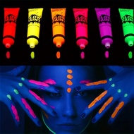 6 Colors Quicker Dry Glow in The Dark Body and Face Paint for Halloween Parties Washable Fluorescent