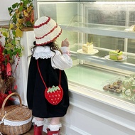 handbag kids girls fashion beg raya budak perempuan Xiaohongshu Strawberry Wool Bag Kanak-kanak Sele