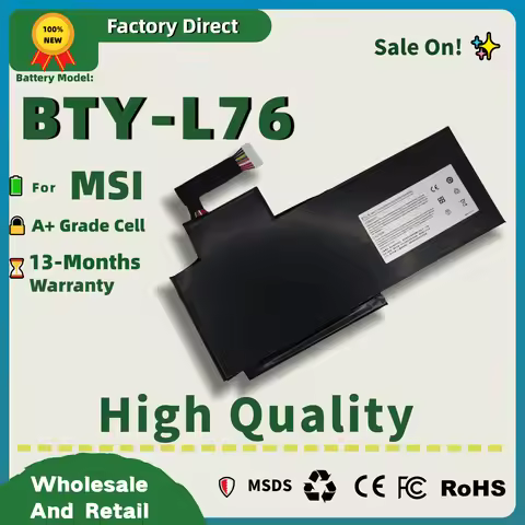 Factory Direct Sale BTY-L76 Laptop Battery For MSI GS70 2OD 2PC 2PE 2QC 2QD 2QE GS72 MS-1771 MS-1772