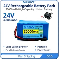 24V 30000mAh Battery ALEAIVY Portable  Pack Lithium Rechargeable Battery  Capacity