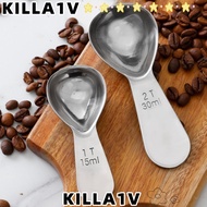 KILLA1V Coffee Bean Measuring Spoons, Stainless Steel 15/30ml Coffee Scoops, Durable 1 Tbsp or 2 Tbs