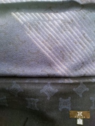 中古孤品 CELINE 暗花凱旋門 羊毛 毛毯蓋毯頸巾圍巾領巾圍脖披肩