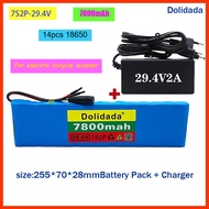 7S2P 24V 7800mAh 18650Li-ion Rechargeable Baery Pack with 20A Balance  for Electric Bicycle Balance Scooter 29.4v 2Achar