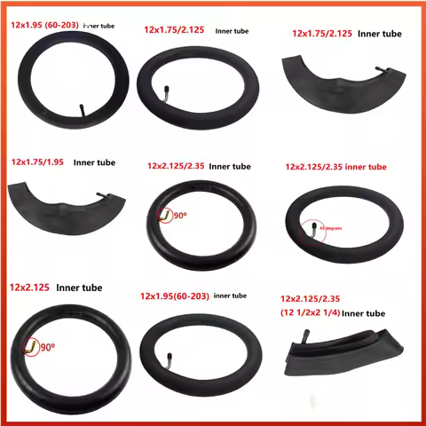Butyl Rubber 12x1.95 12x1.75/2.125 12X2.125/2.35 12 1/2X2 1/4 Inner Tube Suitable for Children's Str