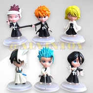 Action Figure Bleach บลีช เทพมรณะ เซ็ต 6 ตัว ขนาดความสูง 8 ซม. มีฐาน งานสวย