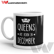 Birthday Mug Glass Birthday Gift December Queens Are Born In December 4