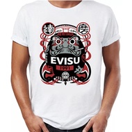 Evisu100% cotton printed T-shirt for summer fashion