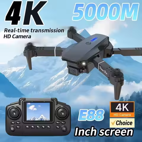 2026 E88 Drone HD Dual Camera Screen Control No Phone Needed One-Key Takeoff Return Wi-Fi App USB Ch