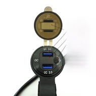 ชาร์จเต็มรูปแบบสำหรับโทรศัพท์มือถือ MOSUSI USB Waterproof Dual Charger Mount for Yamaha FZ-07 FZ-09 