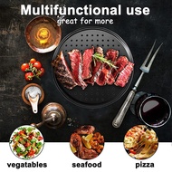 Pizza Tray Punching Baking Tray Non-Stick with Hole Pizza Mold Barbecue Tray Baking Mold Round Bakin
