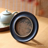 Home Furnishings Antique Fruit Photo Frame Round Wooden Photo Table Retro Replacement Medieval Class