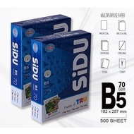 Sidu HVS Paper B5 70gr Copier 1 Ream (500 Sheets) HVS Paper B5 Photocopy Paper
