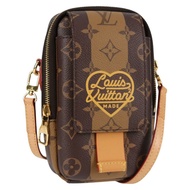 路易威登 Monogram Stripe LV x NIGO 雙手機包 M81005 LV Auth 118926