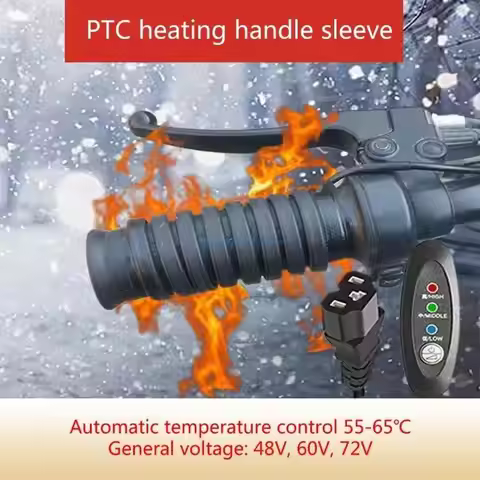 T3LF 3-Gear Waterproof Motorcycles Heated Hand Grips Handlebar Heater Warmer