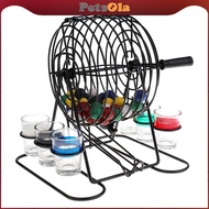 [PETSOLA] Bingo Set 48 Balls 6 Cup Lottery Machine Draw Bingo Game for Adult Party Fun