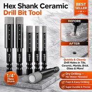 ✨【No Crack Drilling】Ceramic Tile Drill Bit/Porcelain Dry Drill Bit Set/Masonry Drill Bit Durable Tun