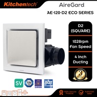 Kitchentech AireGard AE-120-D2 Exhaust Fan Ventilator Square