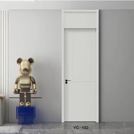 Pintu kayu, komposit kayu padu, pintu kayu bercat, pintu dalaman, pintu bilik tidur, pintu bilik rum