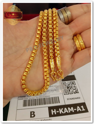 ใหม่!! สร้อยคอชุบทองแท้ 24 K ลายทาโร่   เคลือบแก้ว น้ำหนัก 2 บาท ยาว  18 นิ้ว 20 นิ้ว 24 นิ้ว  26 นิ