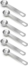 6 PCS 1 Teaspoon(5 mL | 5 cc | 1 Tsp | 1/3 Tablespoon) Stainless Steel Single Measuring Spoon, Easy 