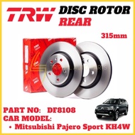 (2 pcs) TRW Disc Brake Rotor Rear for DF8108 Mitsubishi Pajero Sport KH4W (315mm)