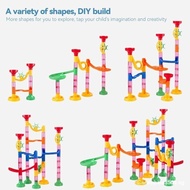 HOMEDECOR DIY Construction Marble Run Race Track Building Blocks Kids 3D Maze Ball Roll Toys Childre
