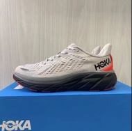 💥『原裝👟原盒』HOKA ONE ONE Clifton 8 克利夫頓8 公路 低幫跑步鞋 灰紅色