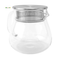 Heat Resistant Coffee Pot Hand Brewing Coffee Pot Steel Cover Transparent Sharing Pot Glass Brewing 