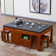 666 Tea Table Fire Burning Stone Kung Fu Marble Automatic Coffee Table Chinese Style Watering Solid 