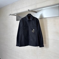PZ92 Gu--i New Style Letter Crown Logo Printed Twill Long-Sleeved Shirt Fashion Lapel Couple Style