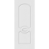 Global House ประตู HDF บานทึบ ลูกฟัก HDF-007 80x200ซม. สีขาวลายไม้ HOLZTUR รับประกันของเเท้