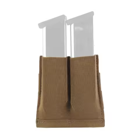 Tactical Lightweight Elastic Molle Double Pistol Mag Pouch Fast Pistol Magazine Holder for 9mm .45 .