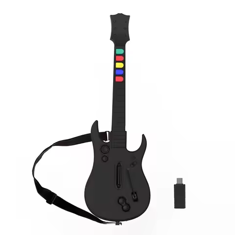 DOYO 2.4G Wireless Guitar Hero Controller for PC PS3 Compatible With Clone Hero Rock Band Games Remo